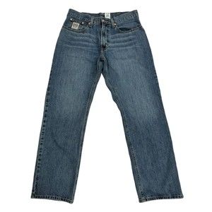 Cinch Jeans Mens 33X31.5 White Label Relaxed Fit Straight Western MB92834